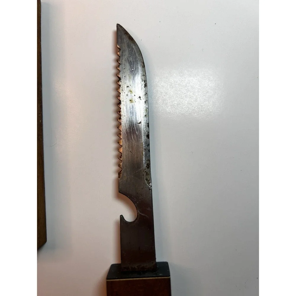 Vintage Scotchline Floating Fish Knife Stainless Steel Wooden Handle 10